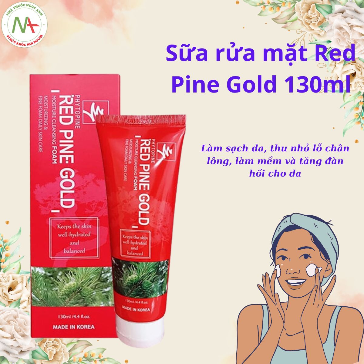 Sữa rửa mặt Red Pine Gold 130ml