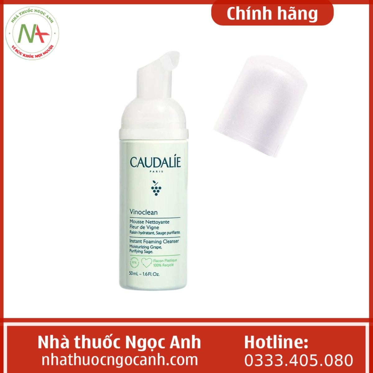 Sữa rửa mặt dạng bọt Caudalie 150ml