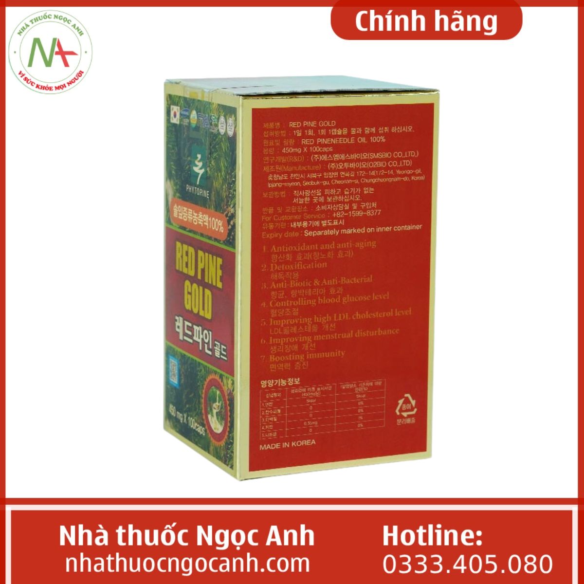 Viên uống Red Pine Gold Hàn Quốc