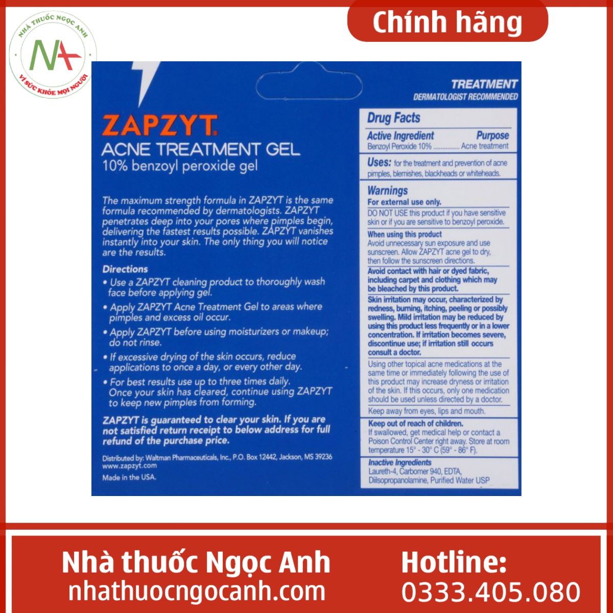 Gel trị mụn Zapzyt