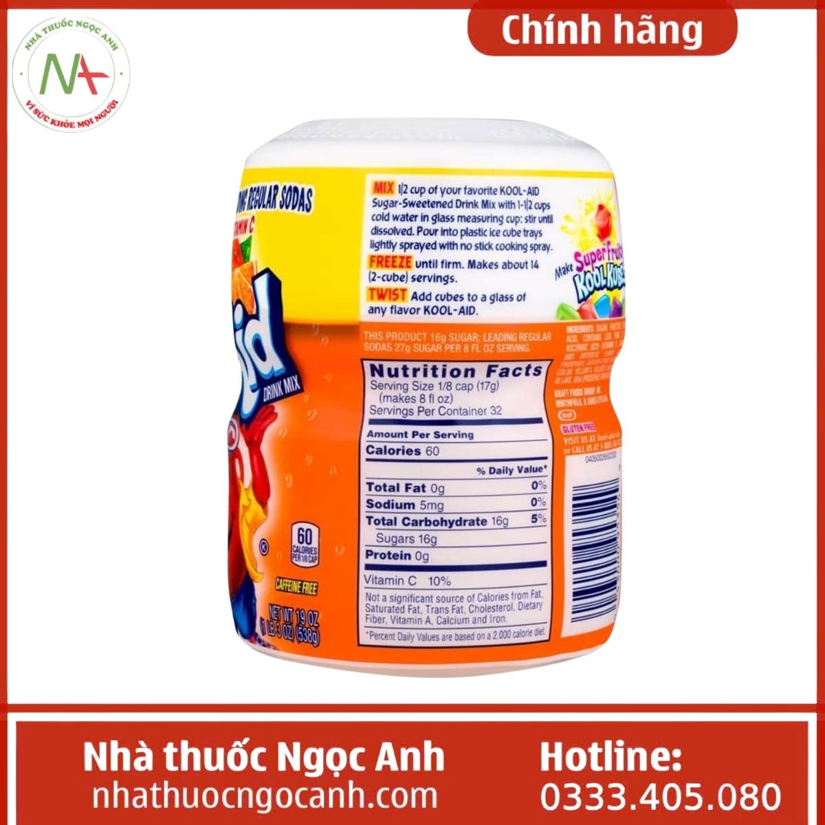 Bột pha nước trái cây Kool Aid