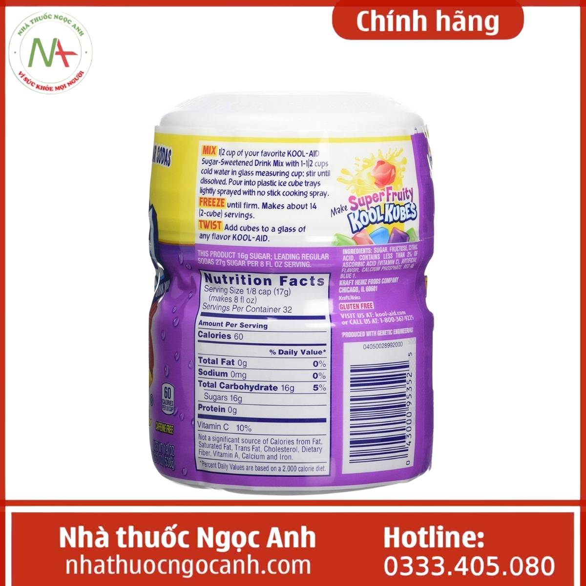 Bột pha nước trái cây Kool Aid