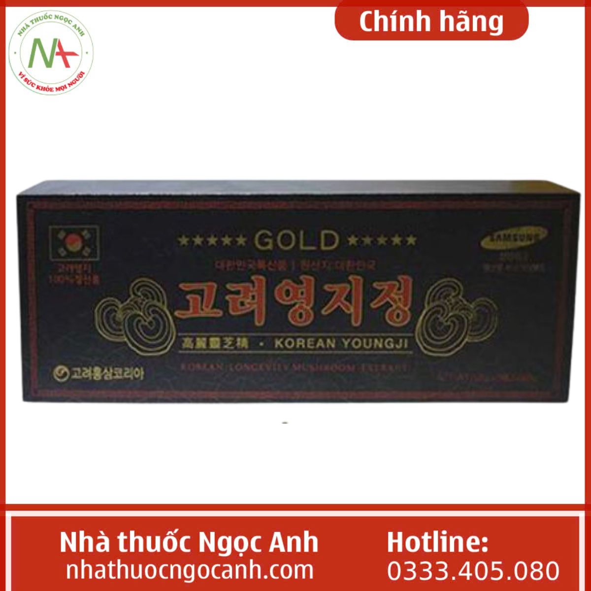 Cao linh chi GOLD Korean Youngji hộp gỗ đen