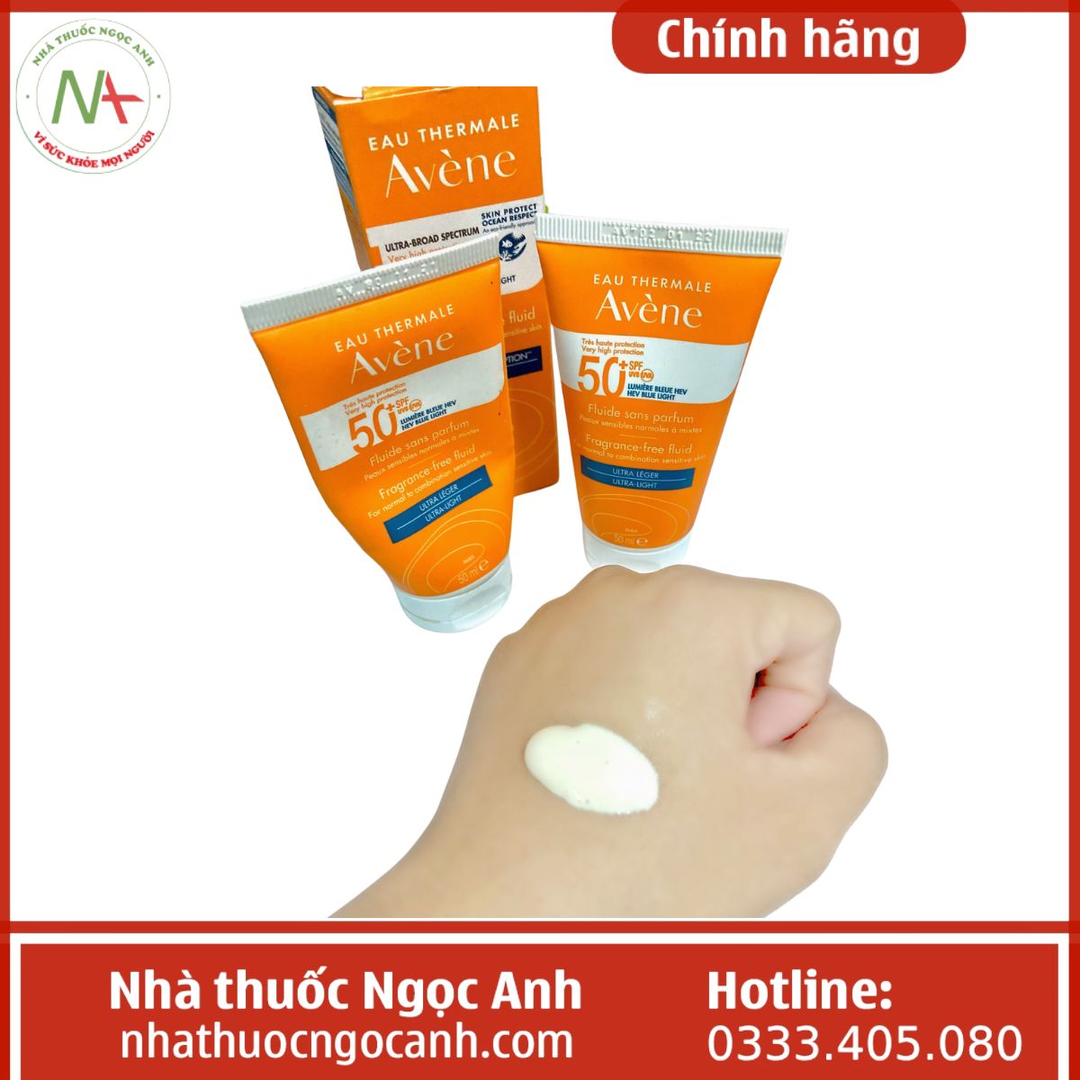 Kem chống nắng Avene Ultra Light Fluid SPF50+