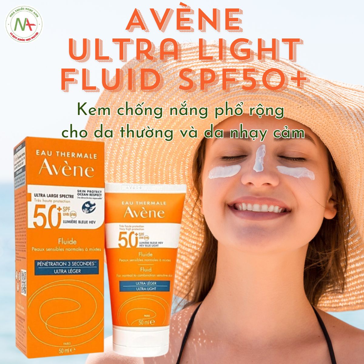 Kem chống nắng Avene Ultra Light Fluid SPF50+