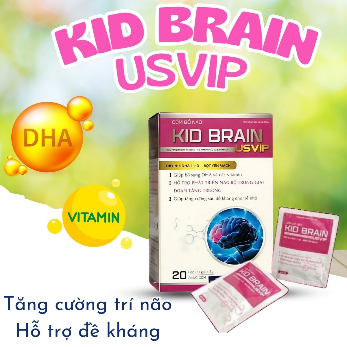 Cốm bổ não Kid Brain USVIP