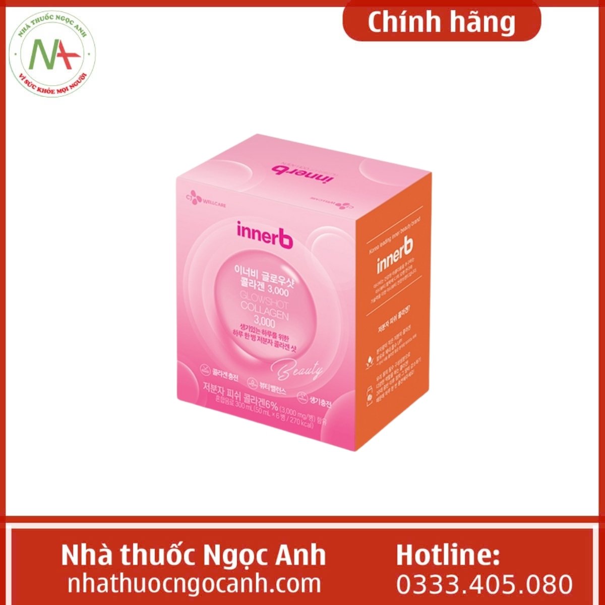 Nước uống Innerb Glowshot Collagen 3000mg