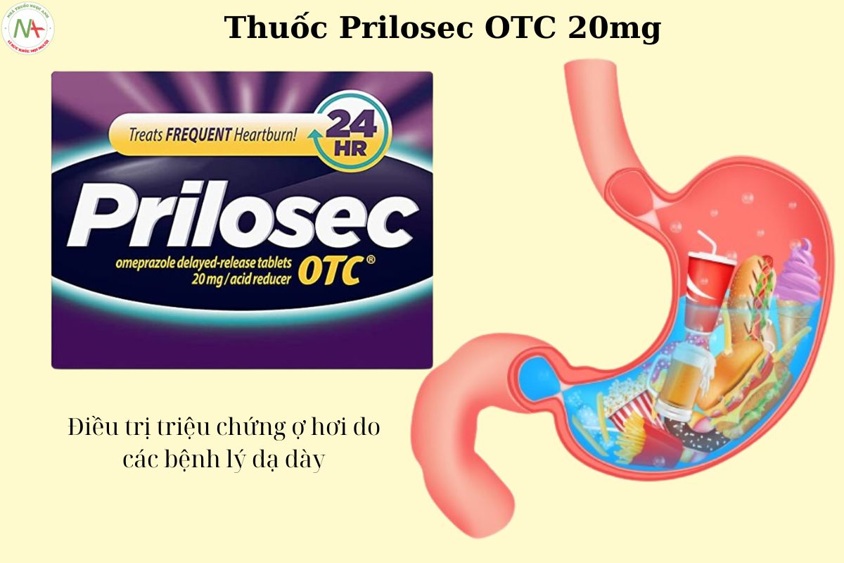 Công dụng - Chỉ định của thuốc Prilosec OTC 20mg