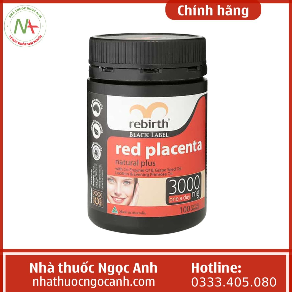 Rebirth Red Placenta 3000mg