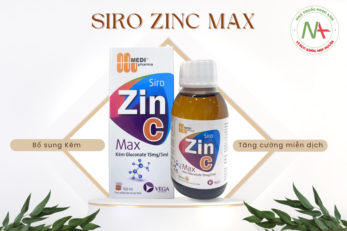 Siro ZinC Max bổ sung Kẽm, hỗ trợ tăng cường miễn dịch cho cơ thể