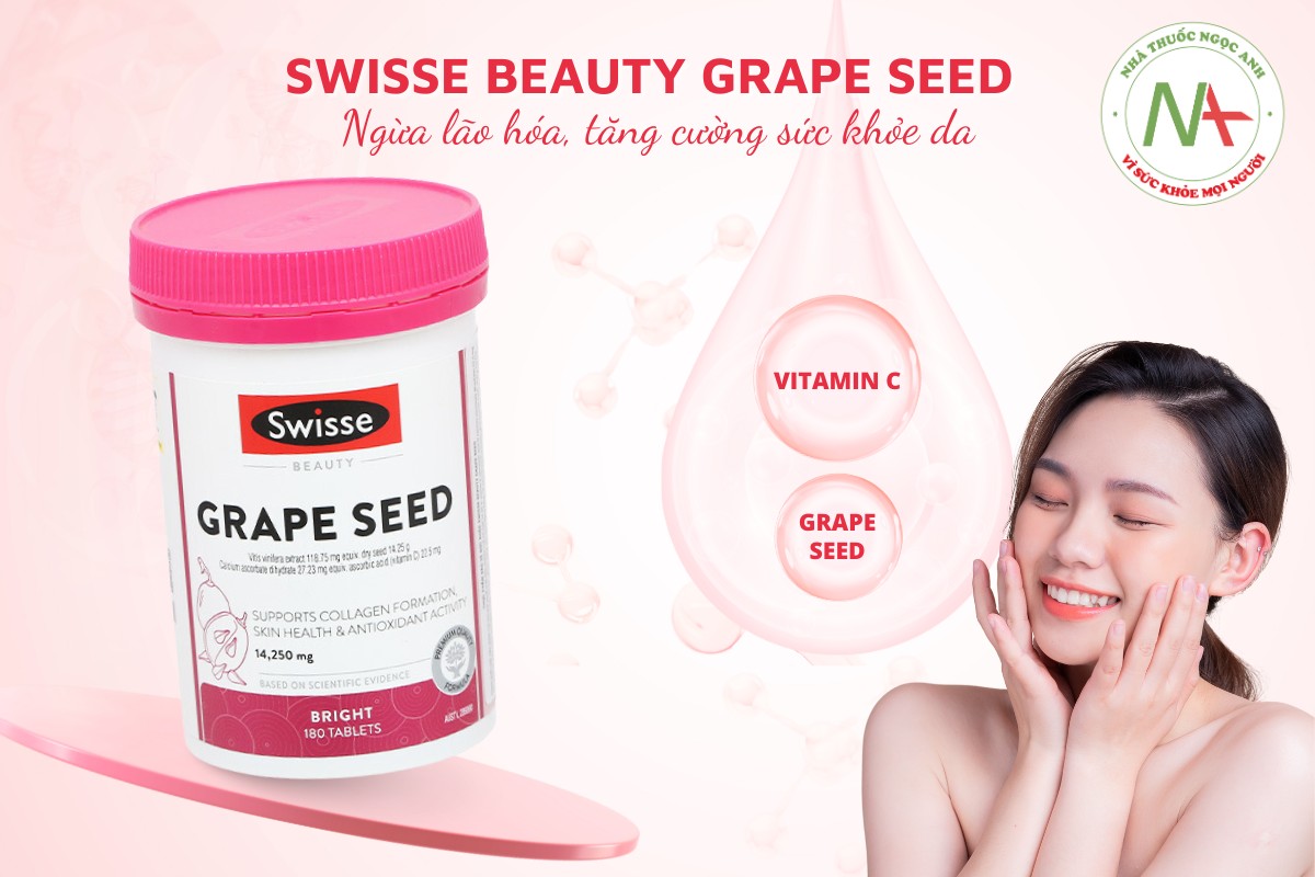 Swisse Beauty Grape Seed hỗ trợ ngừa lão hóa, tăng cường sức khỏe cho da