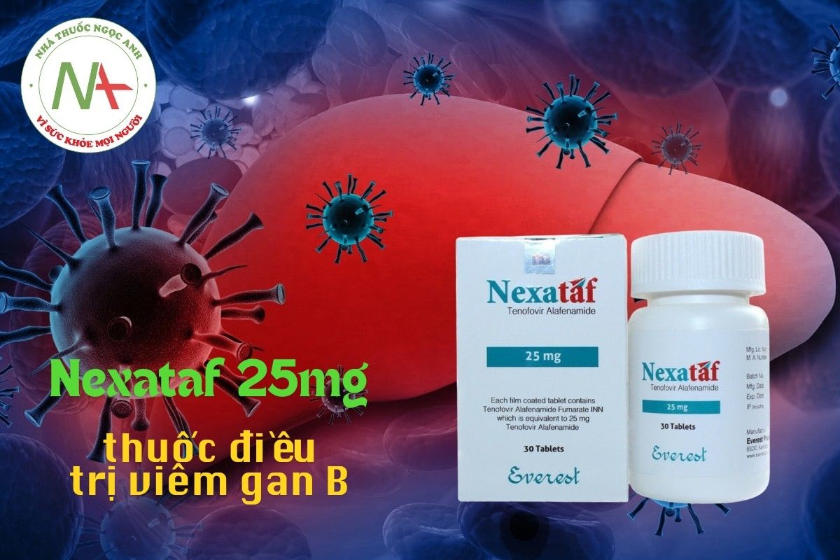 Nexataf 25mg thuốc điều trị viêm gan B