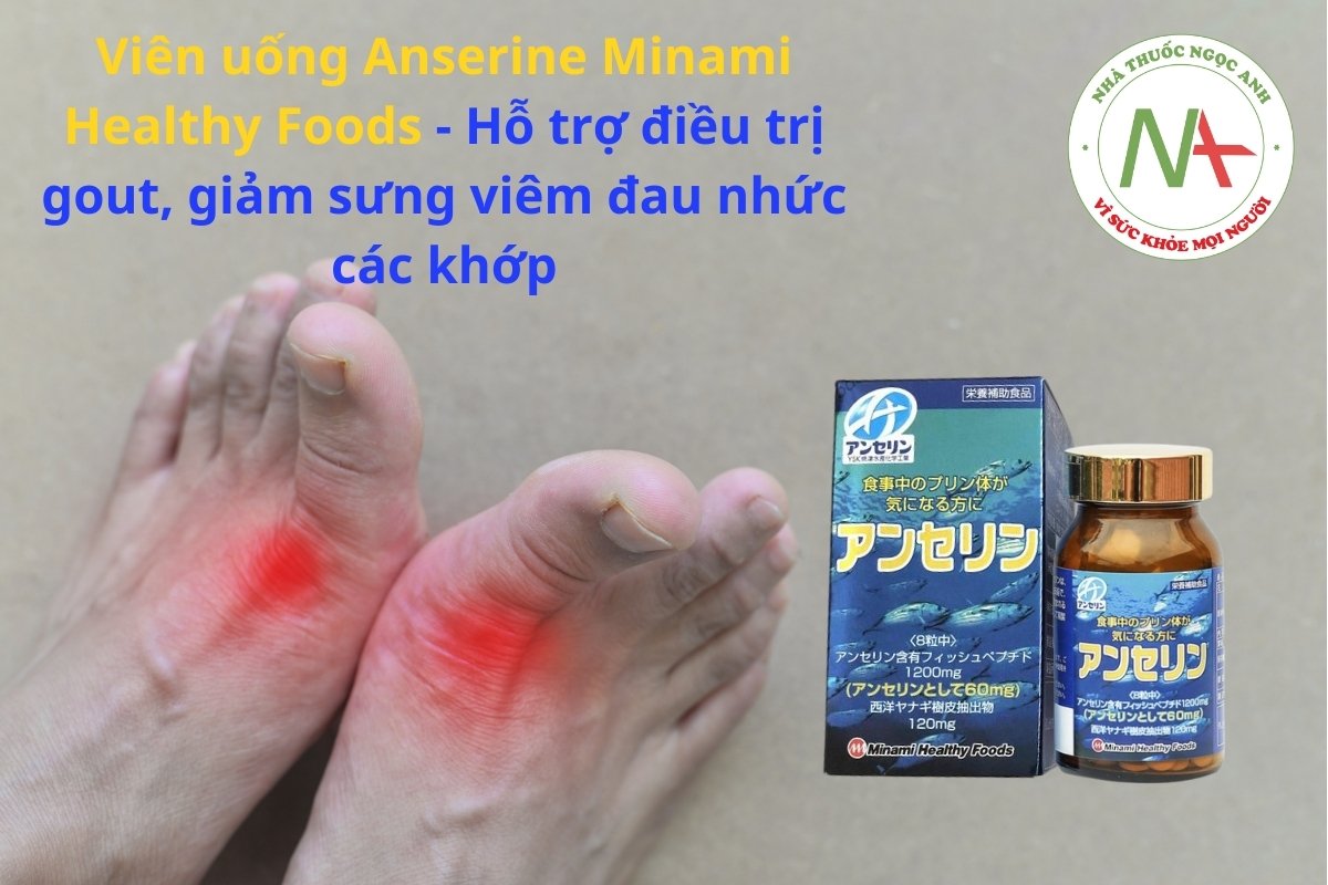 Viên uống Anserine Minami Healthy Foods hỗ trợ điều trị gout