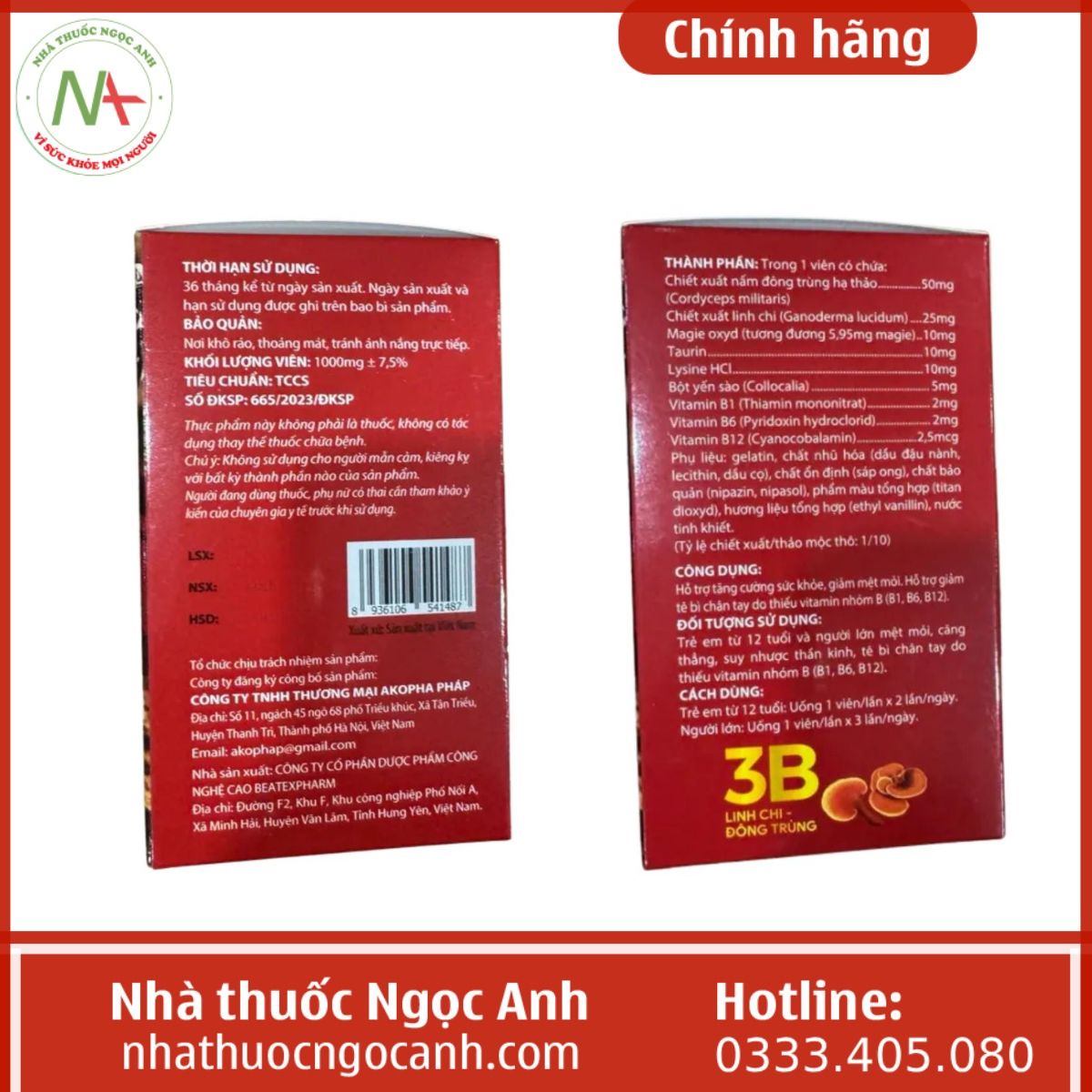 3B Linh Chi-Đông Trùng Lysine