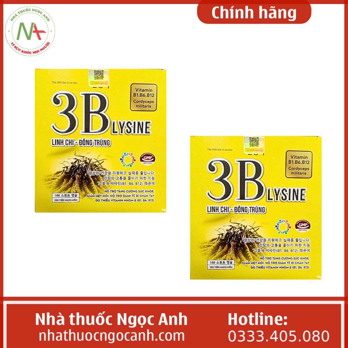 3B Lysine Linh Chi-Đông Trùng