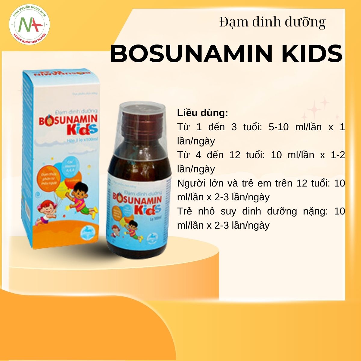 Bosunamin Kids liều dùng như thế nào?