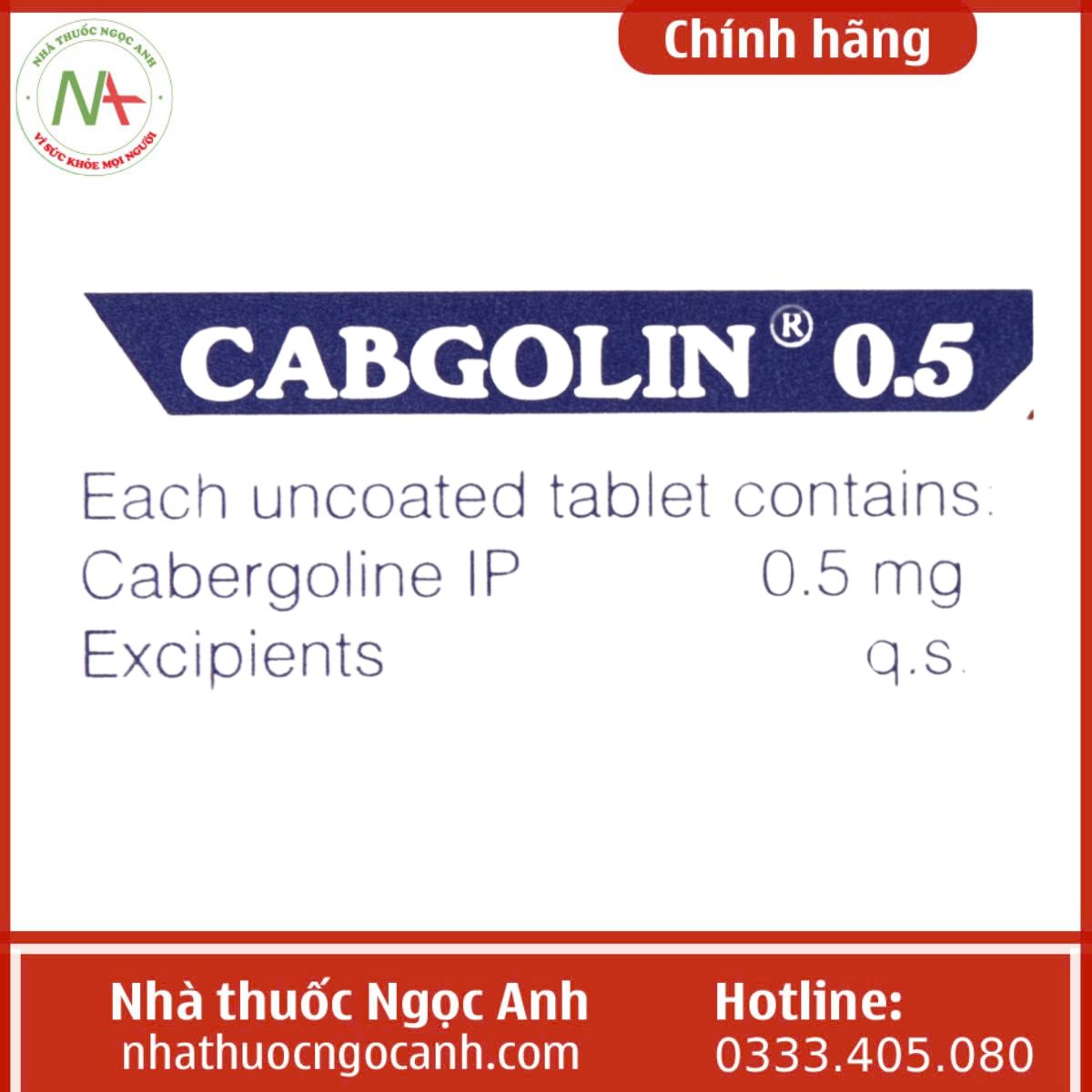 thuốc Cabgolin 0.5