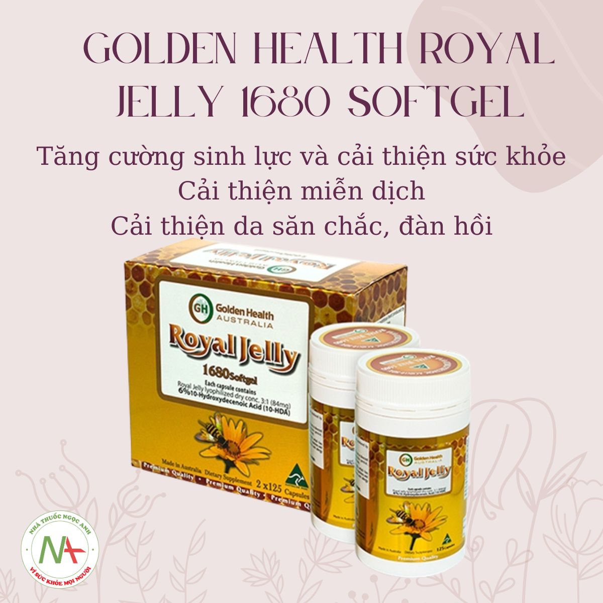 Công dụng của Golden Health Royal Jelly 1680 Softgel