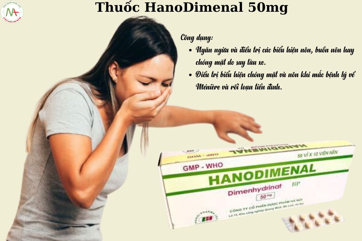 Chỉ định của thuốc HanoDimenal 50mg