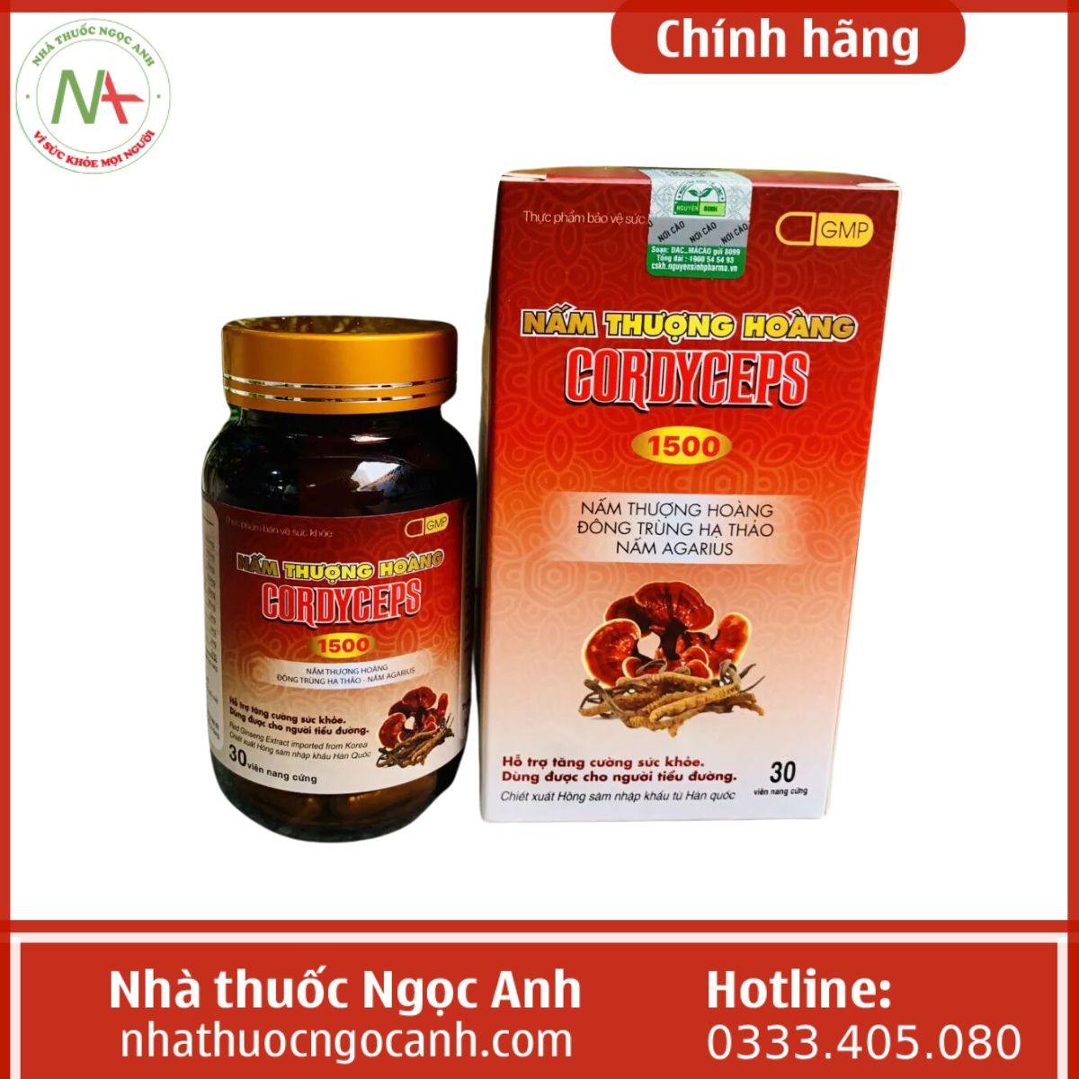 Nấm Thượng Hoàng Cordyceps 1500