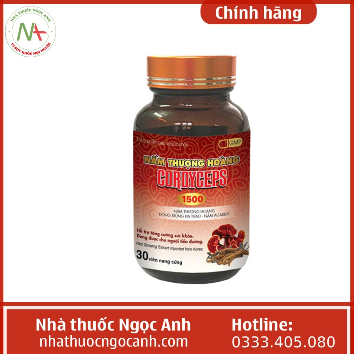 Nấm Thượng Hoàng Cordyceps 1500