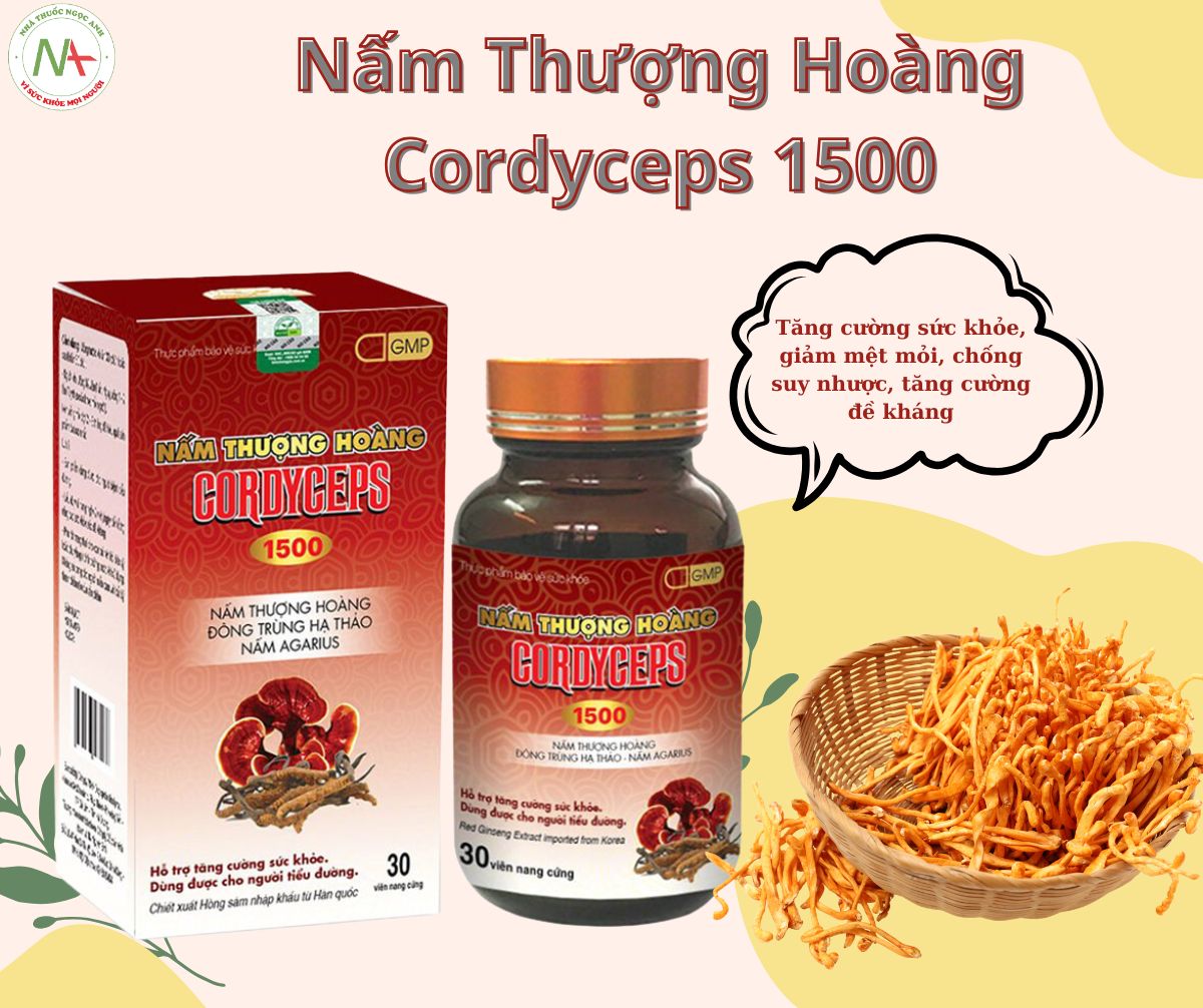 Nấm Thượng Hoàng Cordyceps 1500