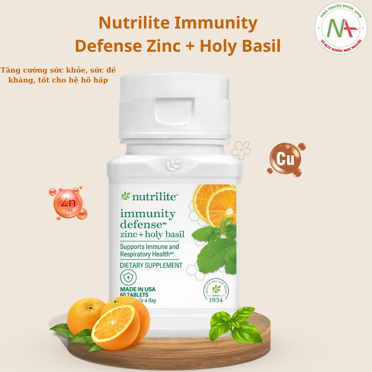  Nutrilite Immunity Defense Zinc + Holy Basil