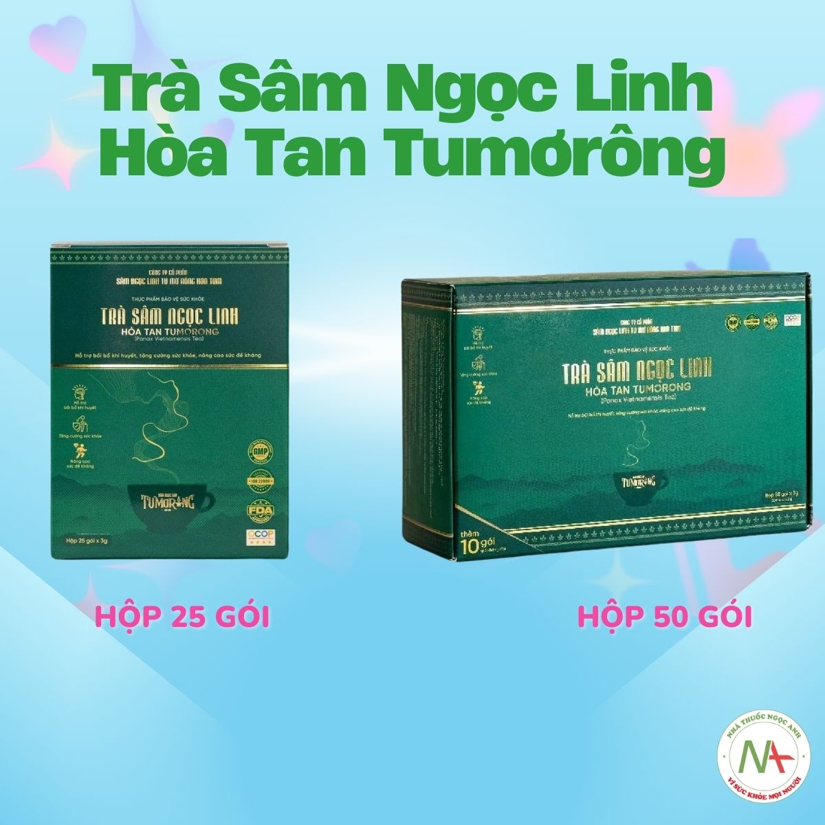 Bao bì Trà Sâm Ngọc Linh Hòa Tan Tumơrông