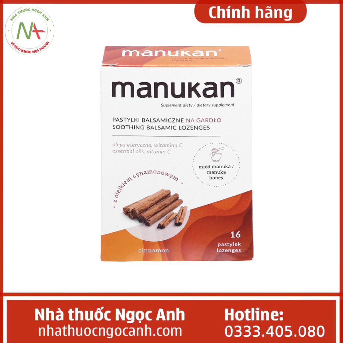 Viên ngậm Manukan Cinnamon