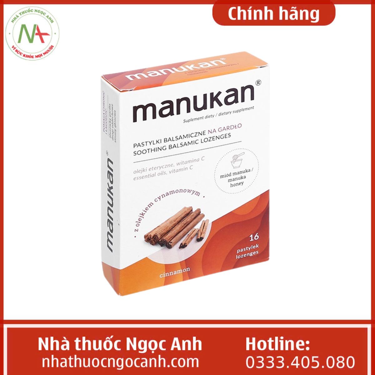 Viên ngậm Manukan Cinnamon