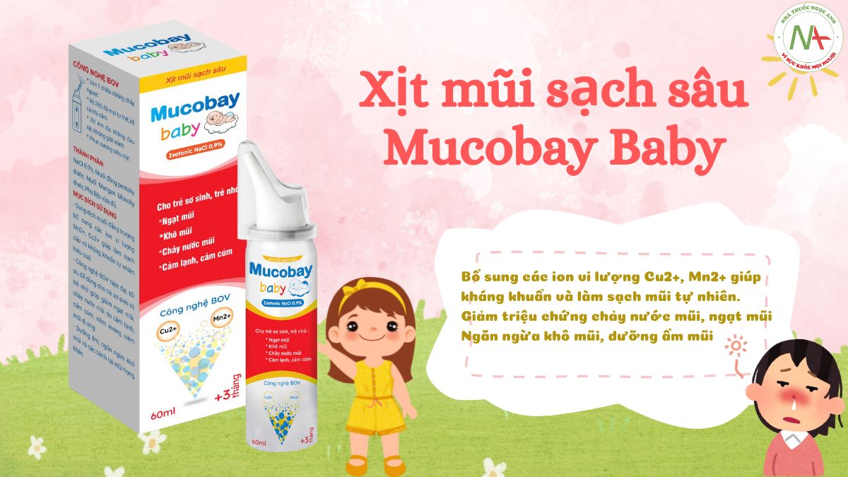 Xịt mũi sạch sâu Mucobay Baby