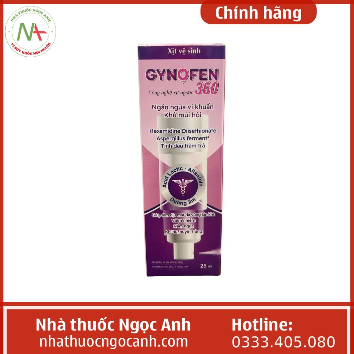 Xịt vệ sinh Gynofen 360