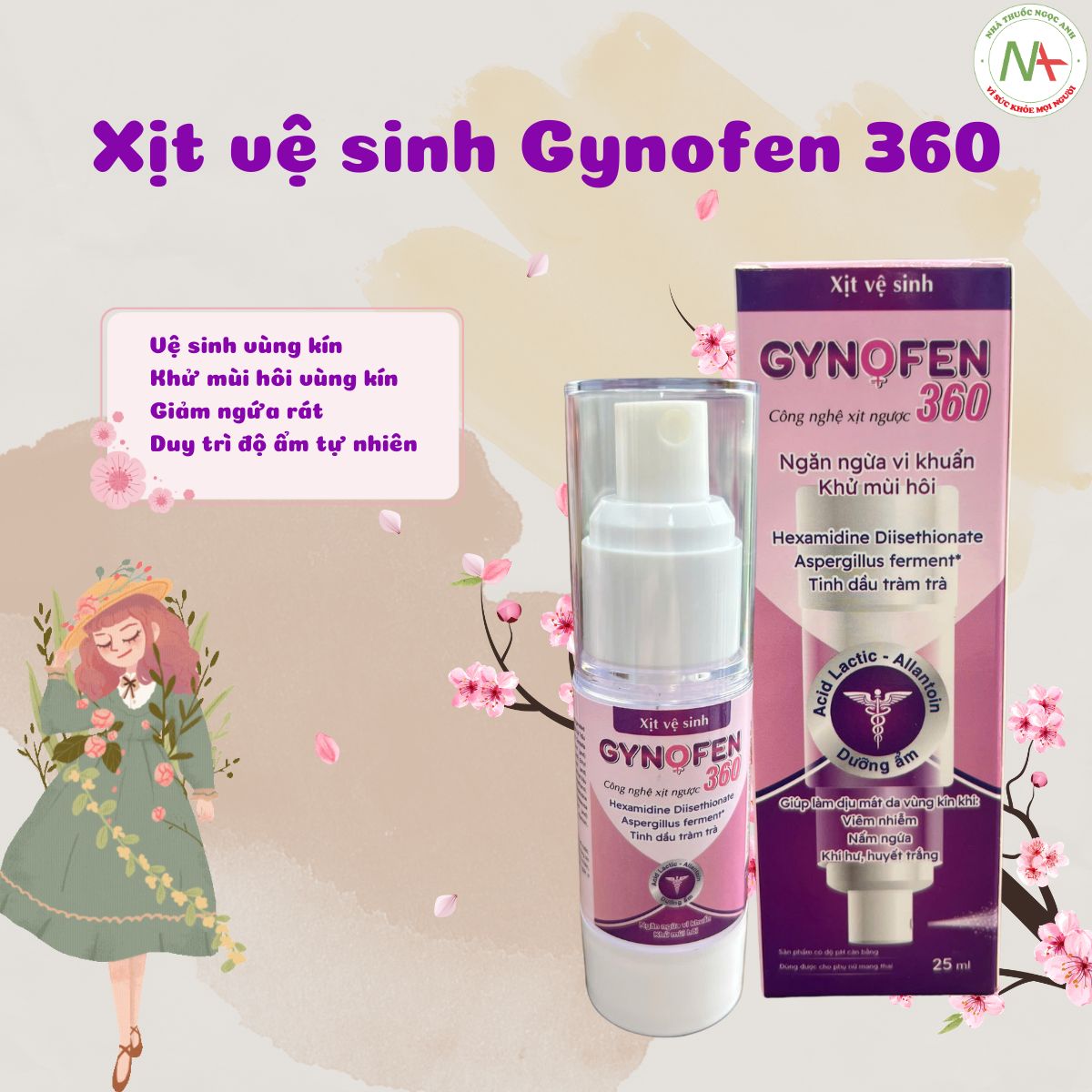 Xịt vệ sinh Gynofen 360