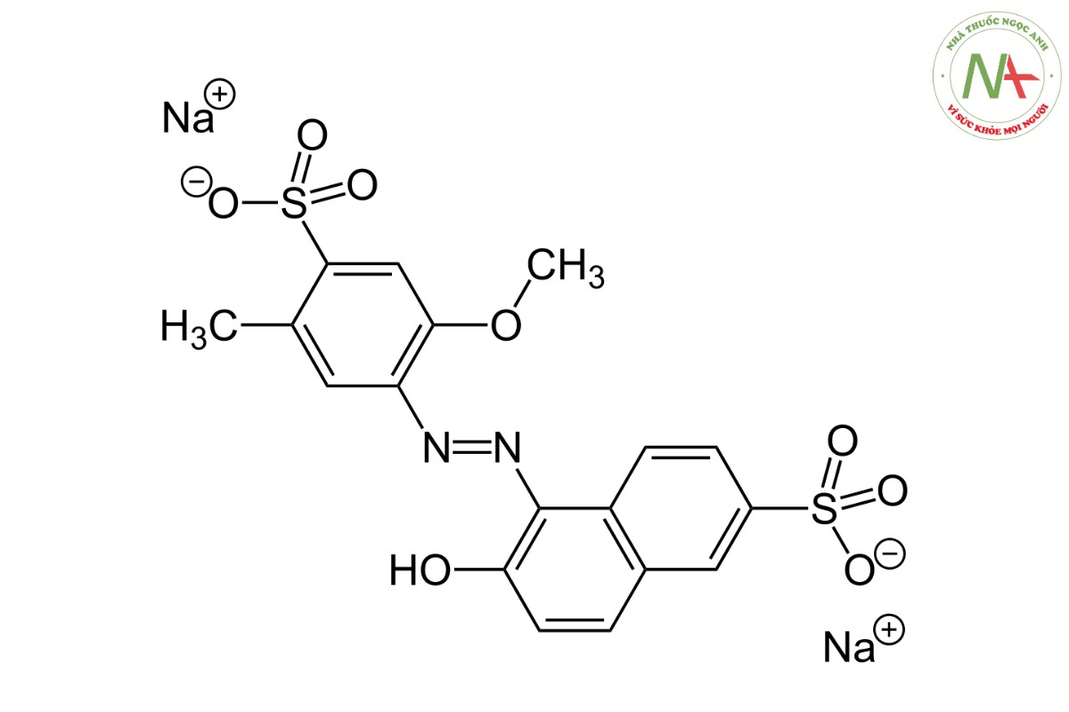 Cấu trúc hóa học của Allura Red AC