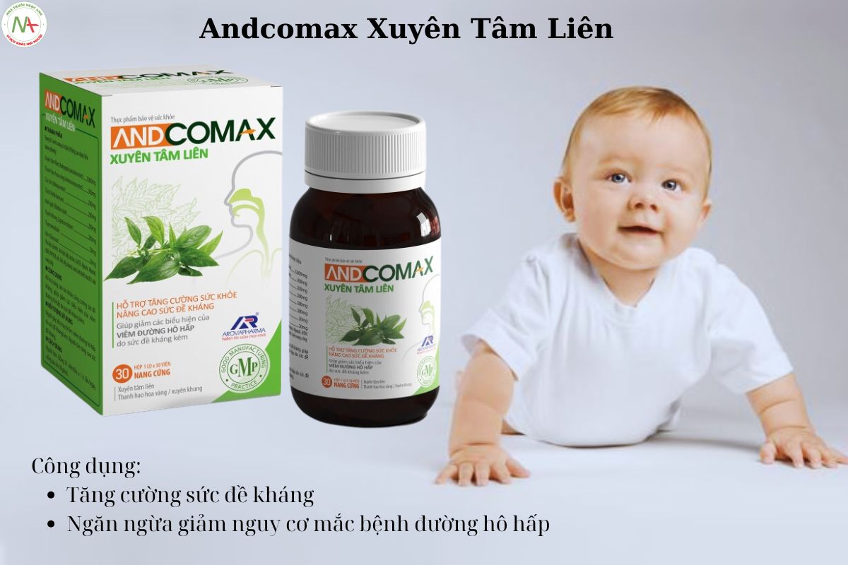 Tác dụng của Andcomax Xuyên Tâm Liên