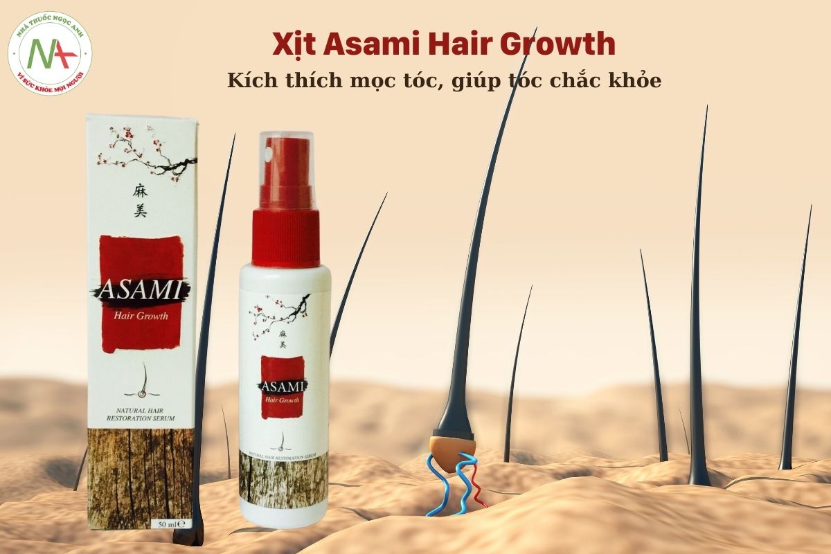 Asami Hair Growth giúp kích thích tóc nhanh mọc