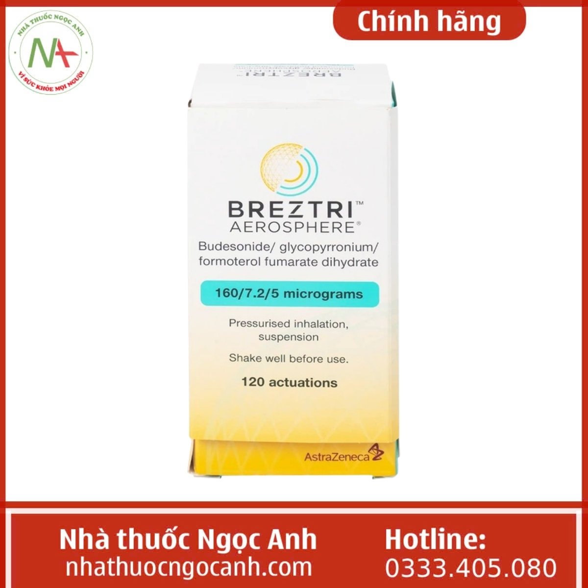 Breztri aerosphere 160mcg/7.2mcg/5mcg