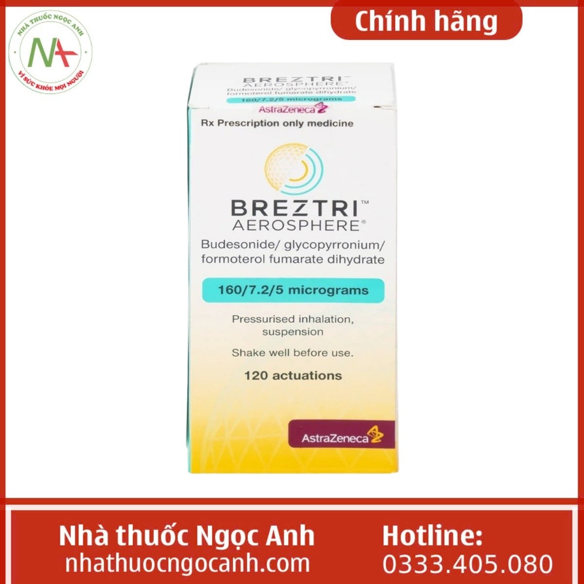 Breztri aerosphere 160mcg/7.2mcg/5mcg