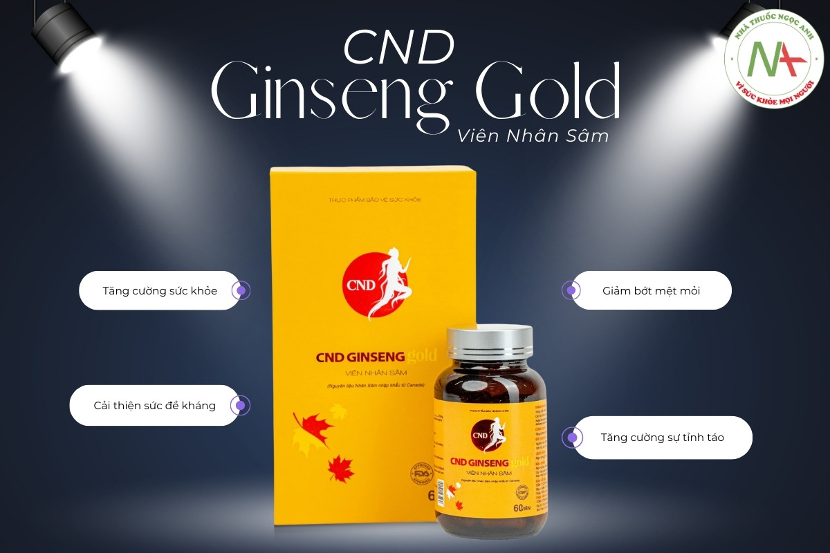 CND Ginseng Gold Viên Nhân Sâm hỗ trợ tăng cường miễn dịch cho cơ thể