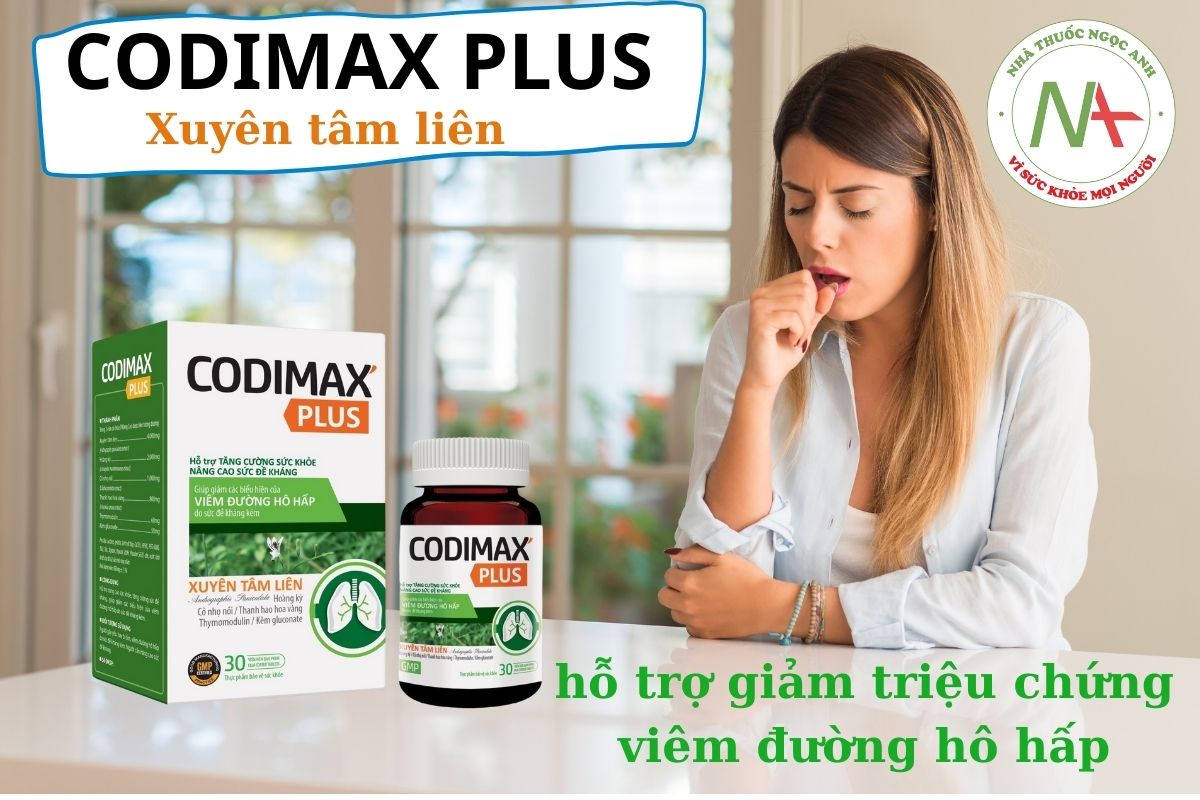 Codimax Plus hỗ trợ giảm ho do viêm đường hô hấp