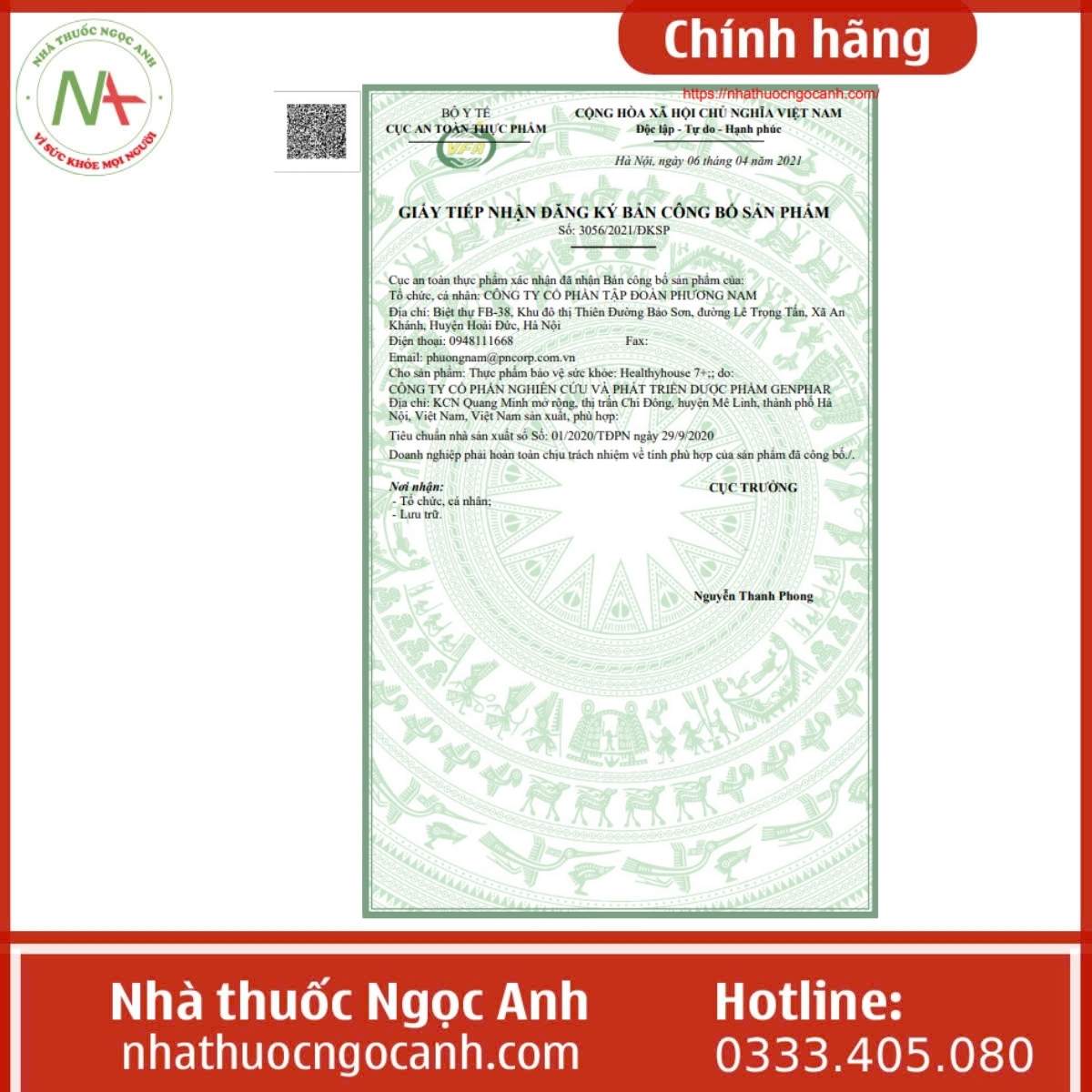 Công bố sản phẩm Healthyhouse 7+