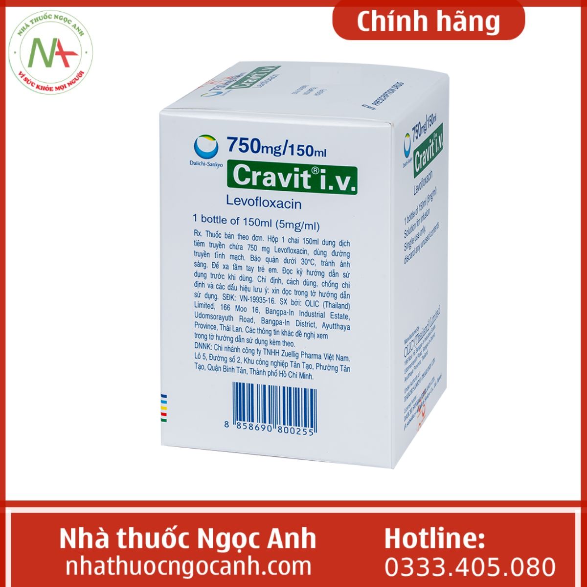 Cravit I.V 750mg/150ml