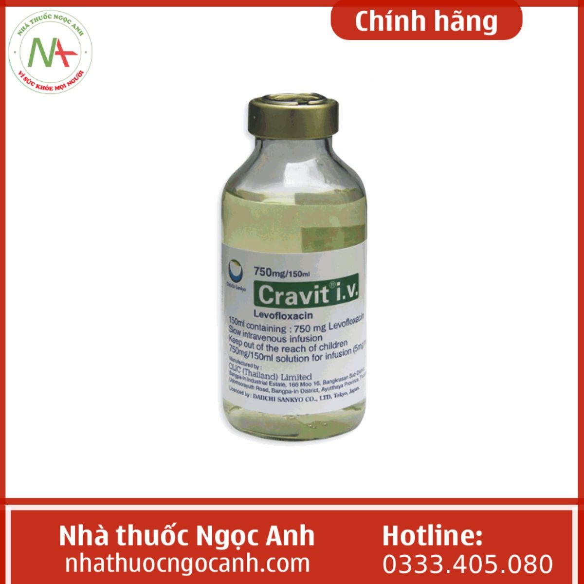 Cravit I.V 750mg/150ml