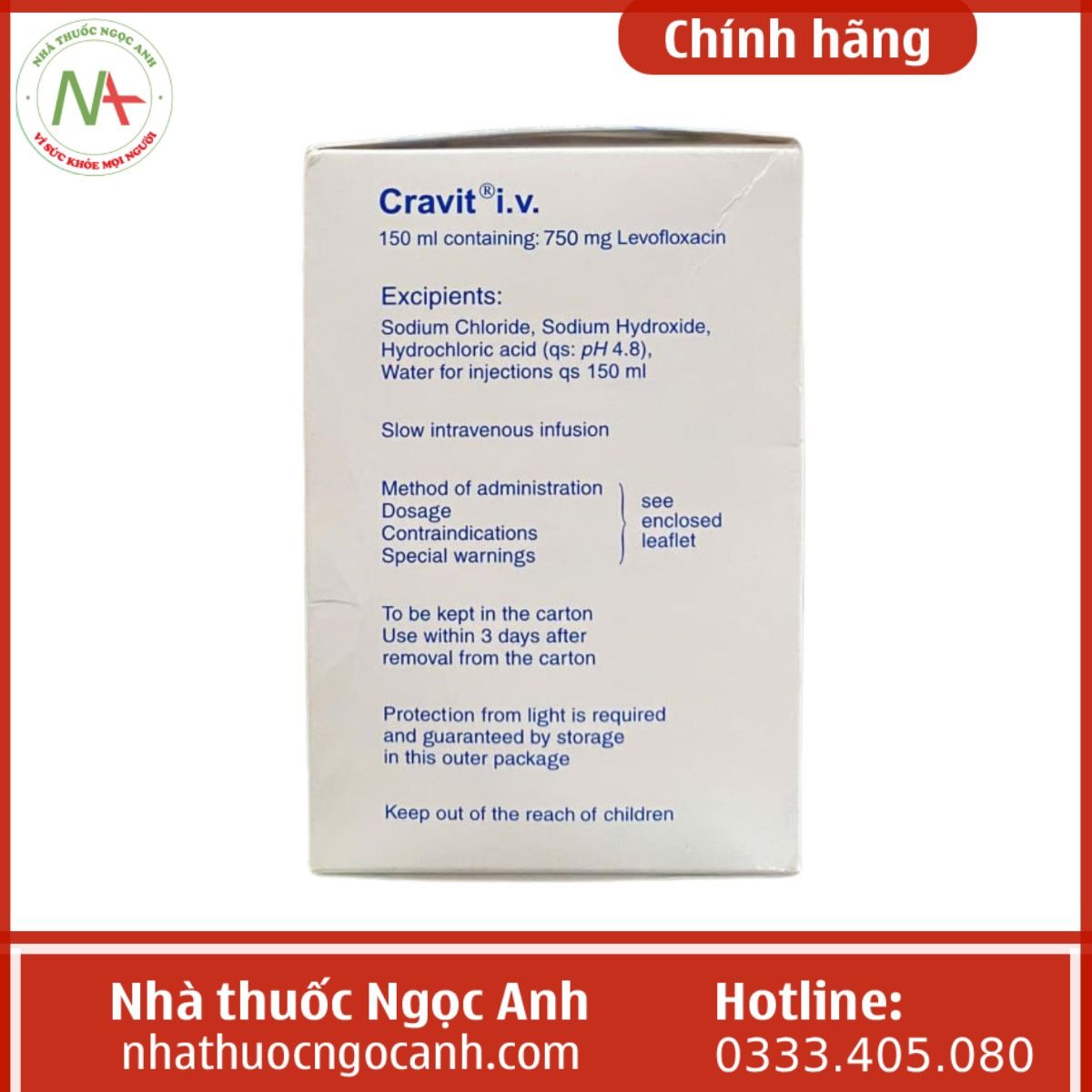 Cravit I.V 750mg/150ml