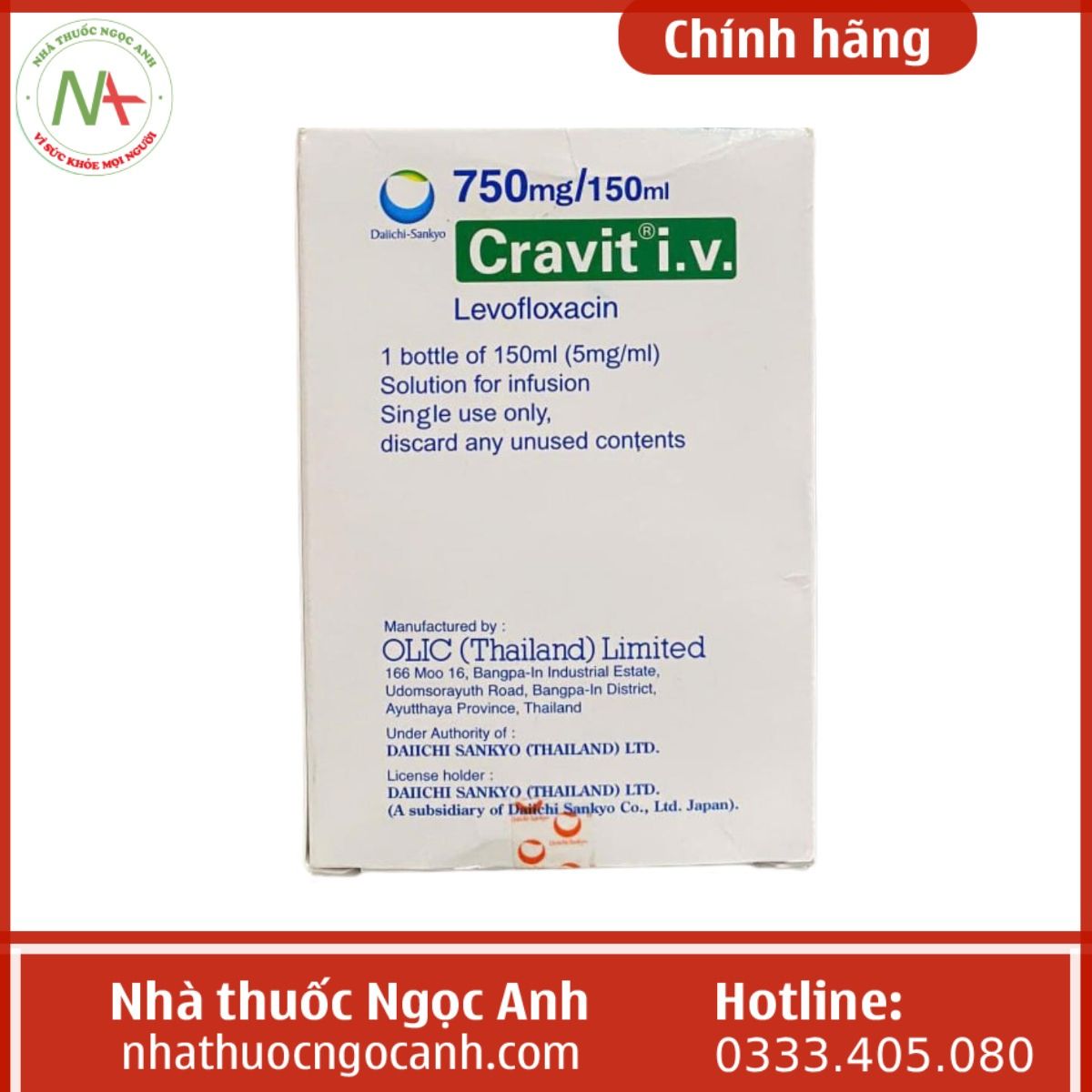 Cravit I.V 750mg/150ml