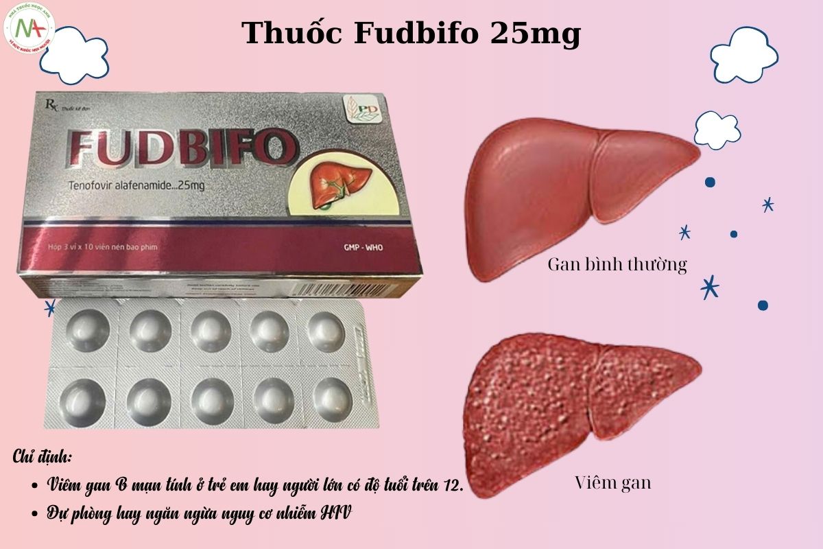 Chỉ định của thuốc Fudbifo 25mg