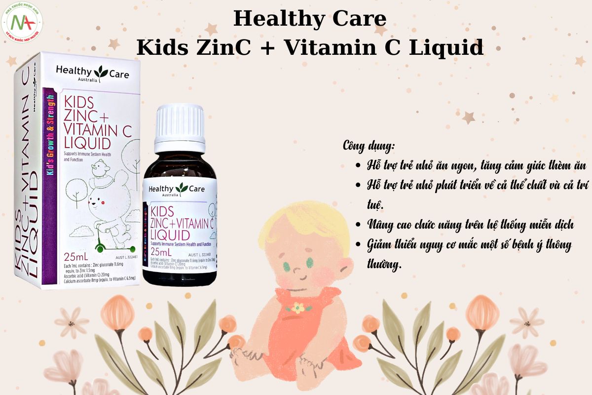 Tác dụng của Healthy Care Kids ZinC + Vitamin C Liquid