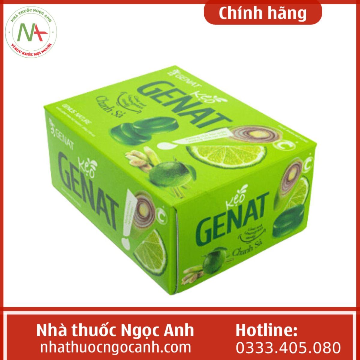 Kẹo Genat Lime and Lemongrass candy Chanh Sả