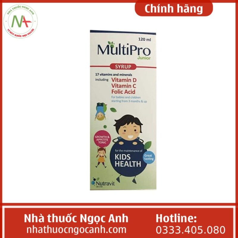Thuốc Multipro Junior Syrup có tốt không, giá bao nhiêu