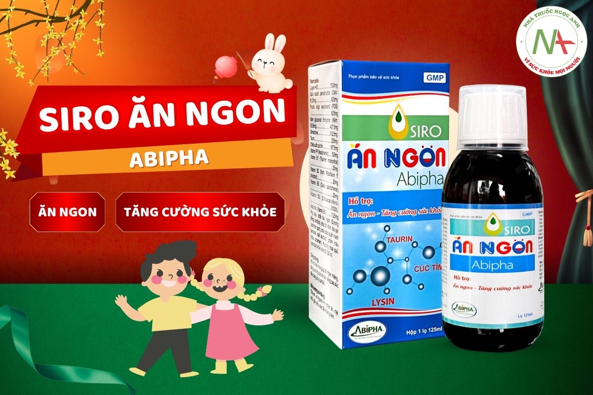 Siro Ăn Ngon Abipha hỗ trợ tiêu hóa, tăng cường sức khỏe